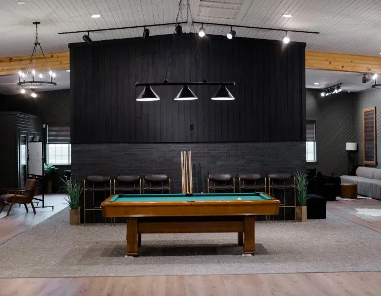 Lounge and pool table